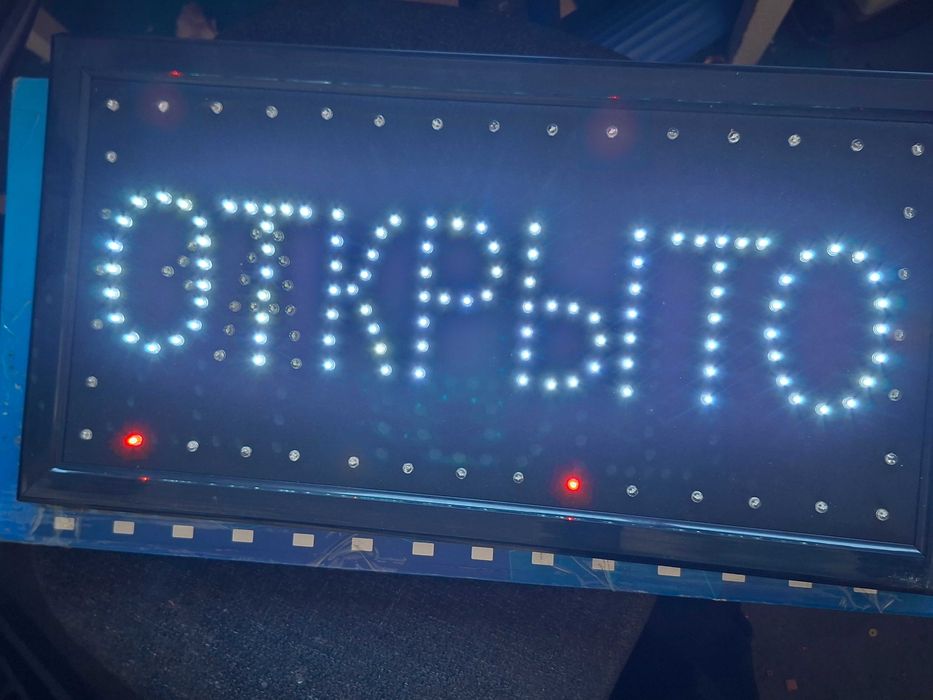 Вывеска открыто закрыто.