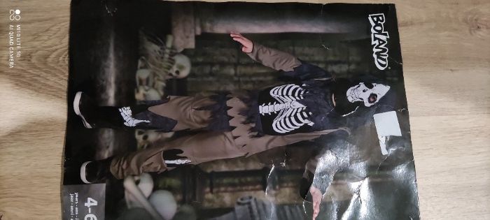 fato mascara esqueleto Halloween