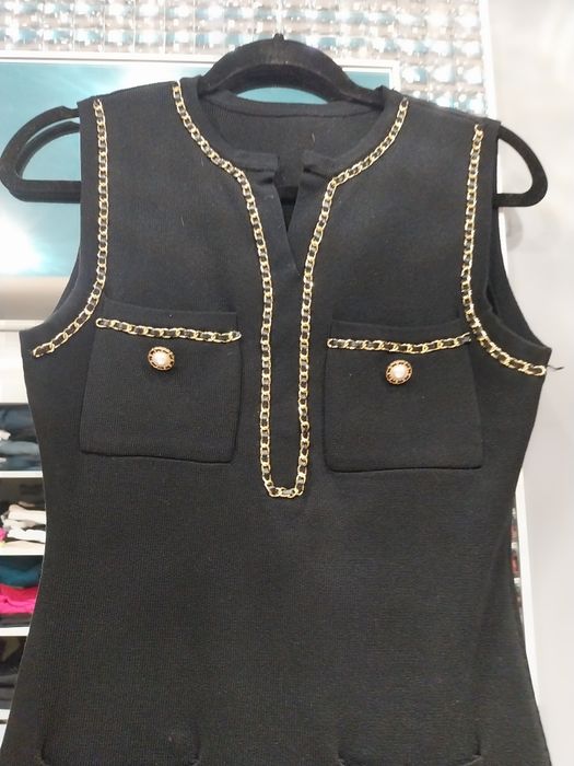 Sukienka prążek że złotym