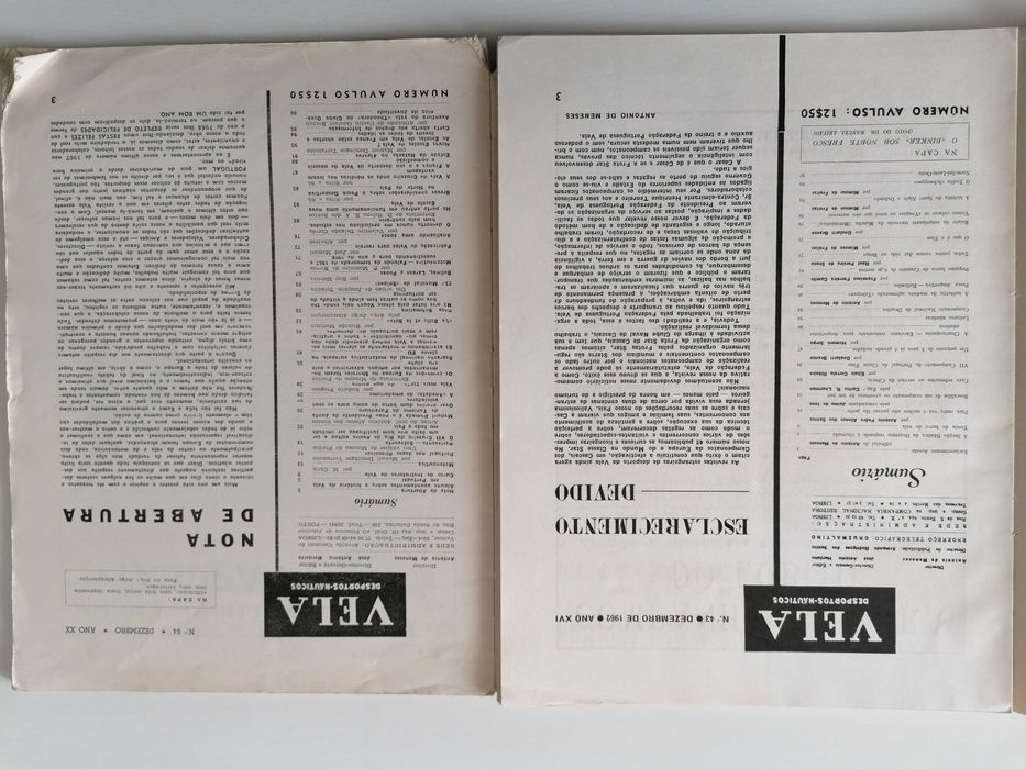 Revista Vela - desportos náuticos, iates - anos 40/60