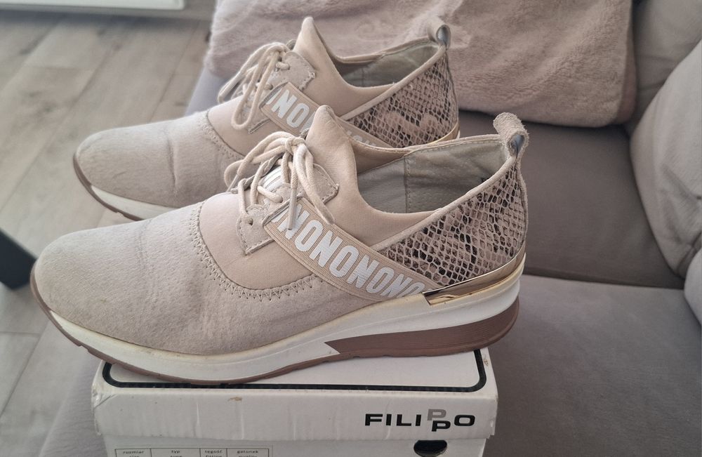 Sneakersy beżowe Filippo