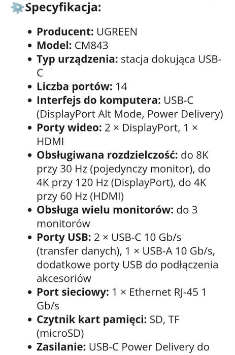 Stacja dokująca UGREEN