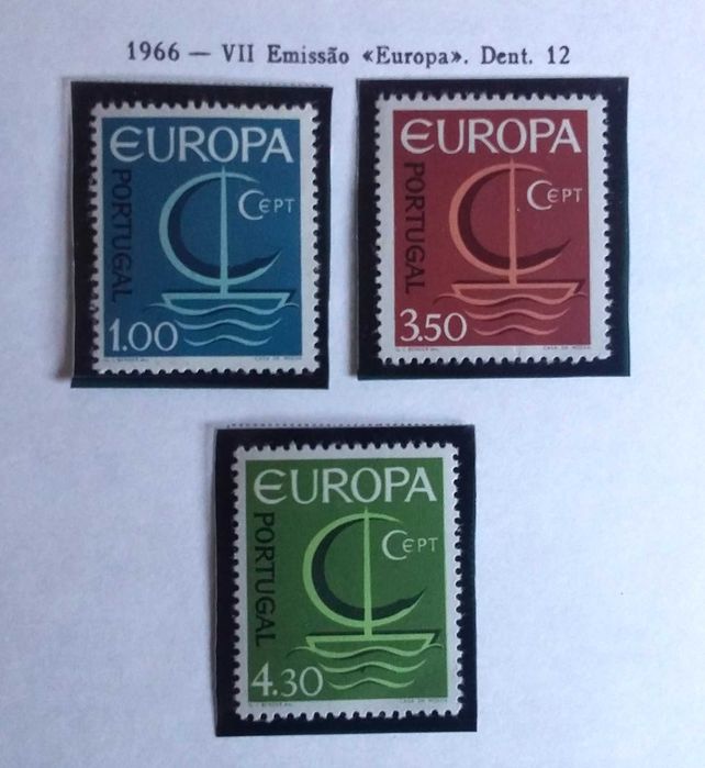 Série Filatelica completa VII Emissão Europa - 1966