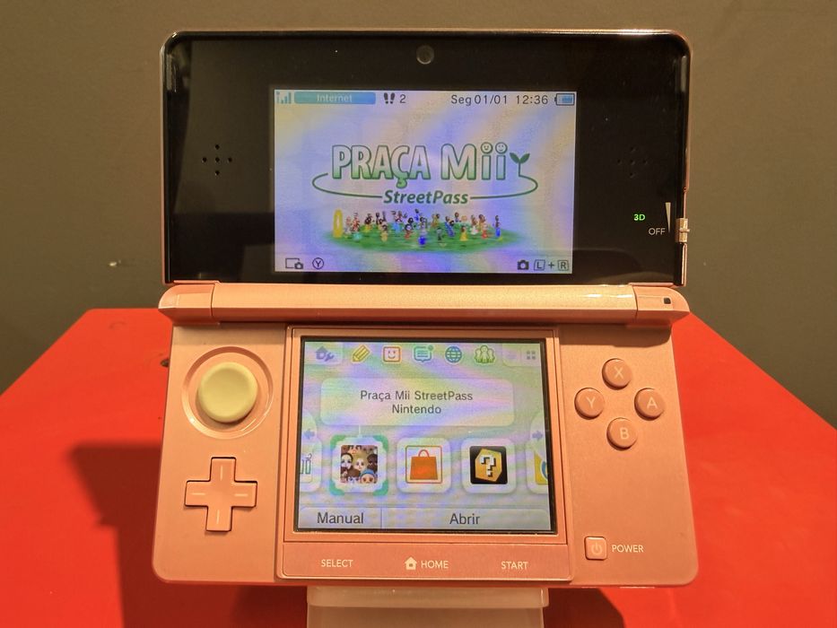 Nintendo 3ds cor de rosa