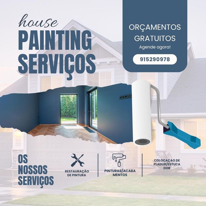 Serviços de pinturas de paredes e de tetos  Pladur tetos paredes