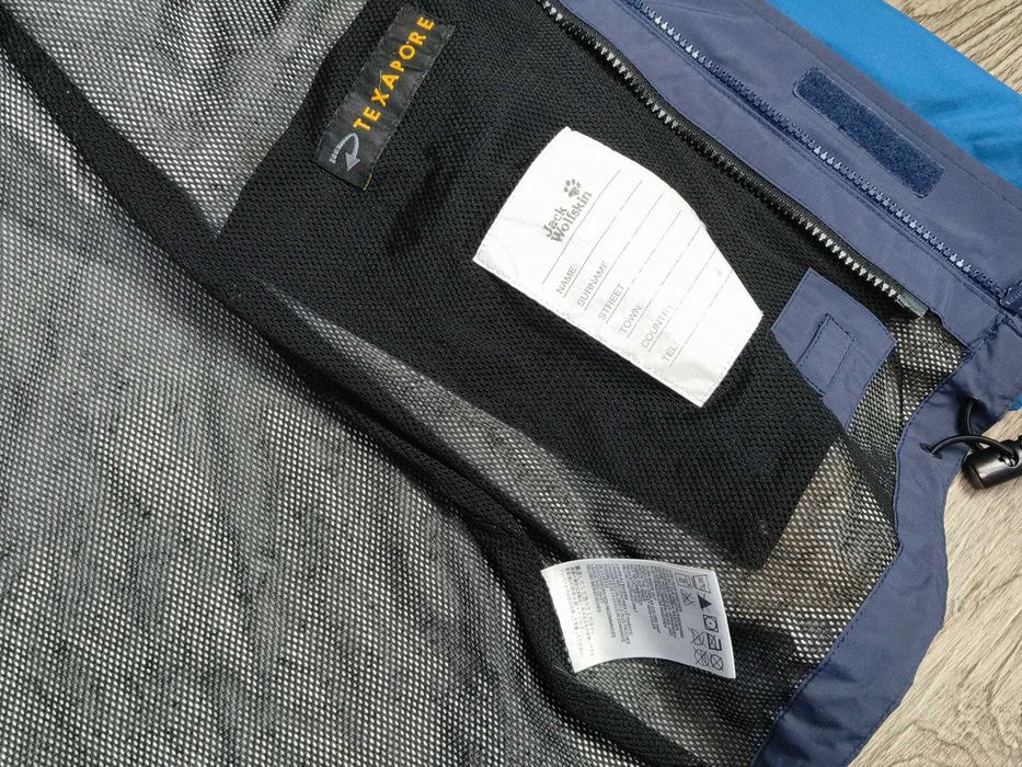 [S-M] JACK WOLFSKIN вітрівка на мембрані трекінгова чоловіча синя