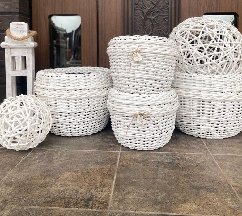 Doniczka osłonka technorattan RĘKODZIEŁO na wymiar – od 50 zł