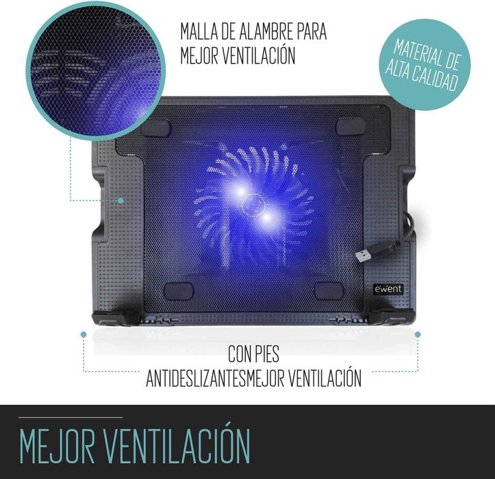 Suporte p PC até 17" com sistema de ventilação e inclinação