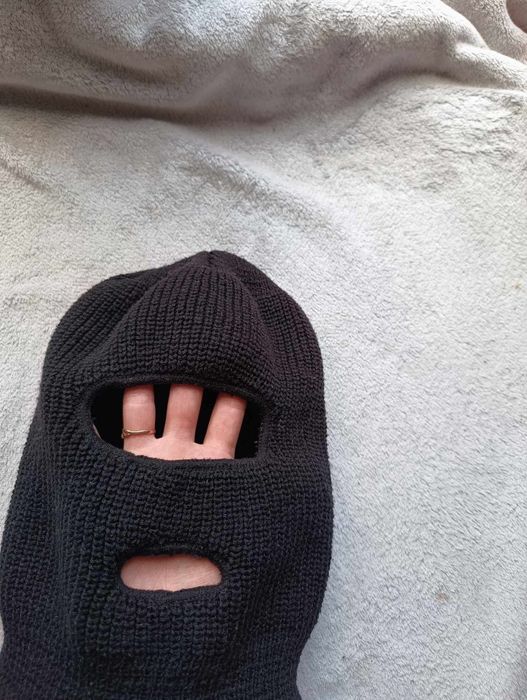 Kominiarka czarna męska, czapka zimowa