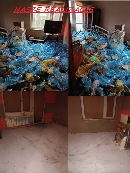 Sprzątanie Opróznianie Porzadkowanie piwnic strychów domów mieszkań