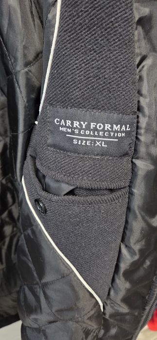 Carry czarny płaszcz męski XL