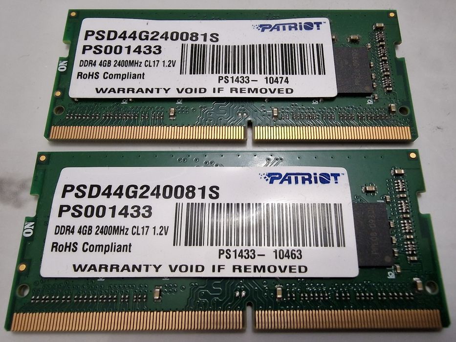 Оперативная память so-dimm DDR4 4gb 3200mhz и 2400mhz