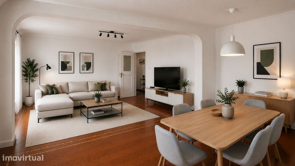 Apartamento T3, 111 m², Vista Mar, centro histórico de Paço de Arcos