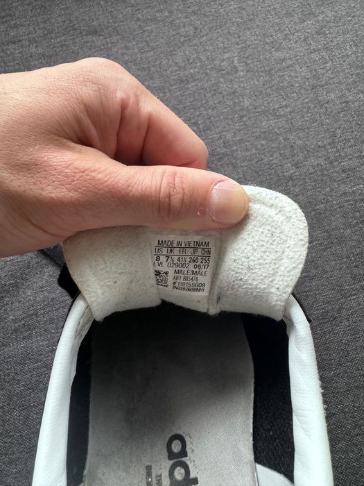 Adidas Gazelle 41 42 8 czarne buty adidasy używane czarno białe