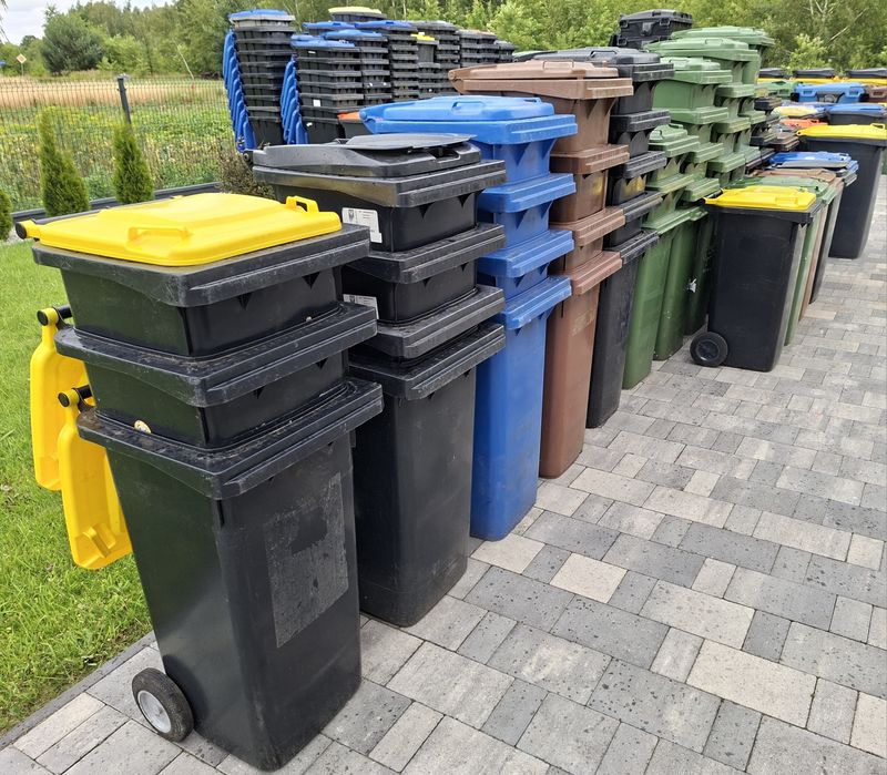 Kosze na odpady 240l, 120, kontenery 1100l nowe uzywane
