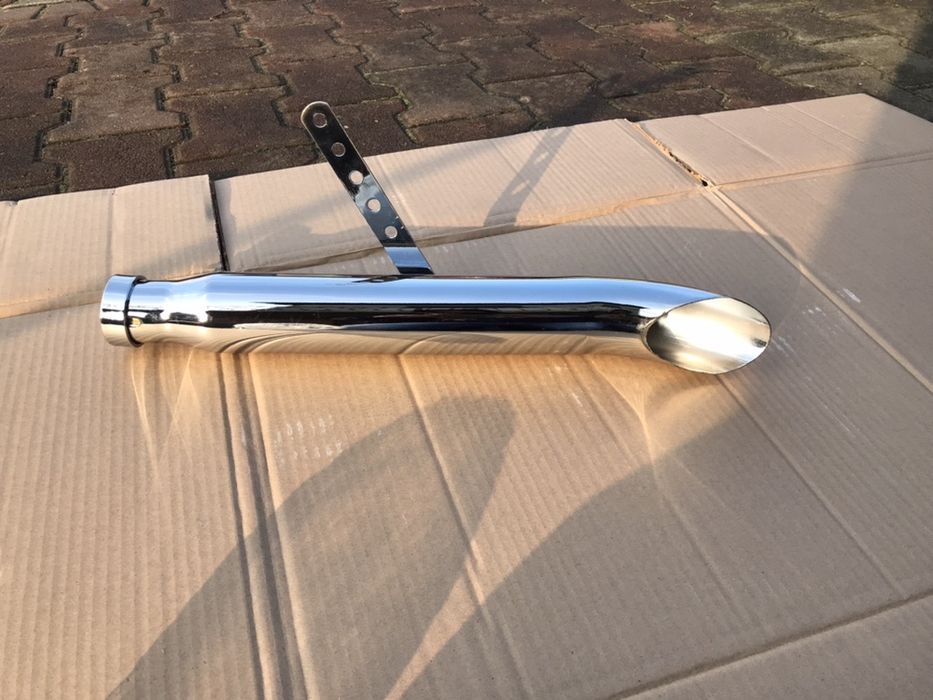 Wydech Basowy Pusty Chrom Rura Tłumik Harley Suzuki Honda Yamaha bass