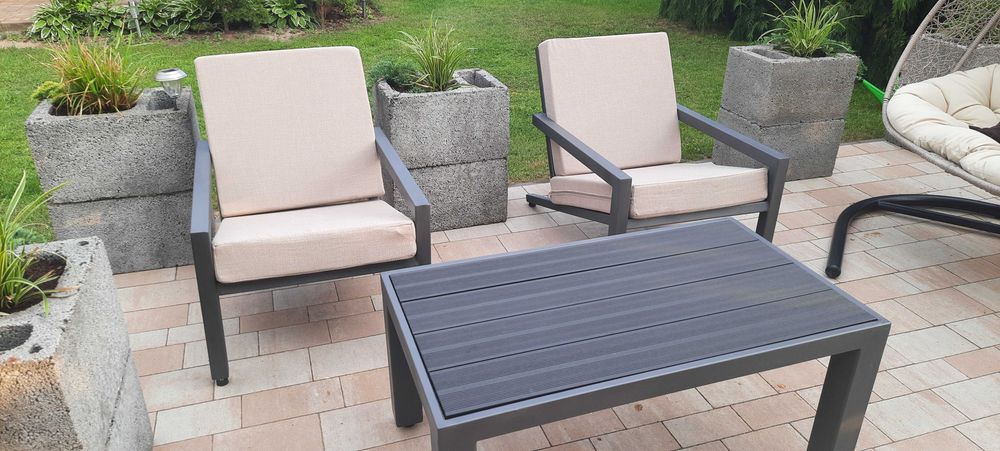 Fotel ogrodowy metalowy