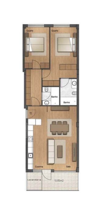 Apartamento T2 - Pronto a habitar