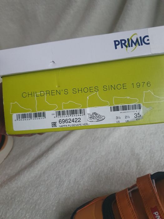 buty na rzepy 35 primigi sneakersy 22,5cm buty sportowe Senape nero