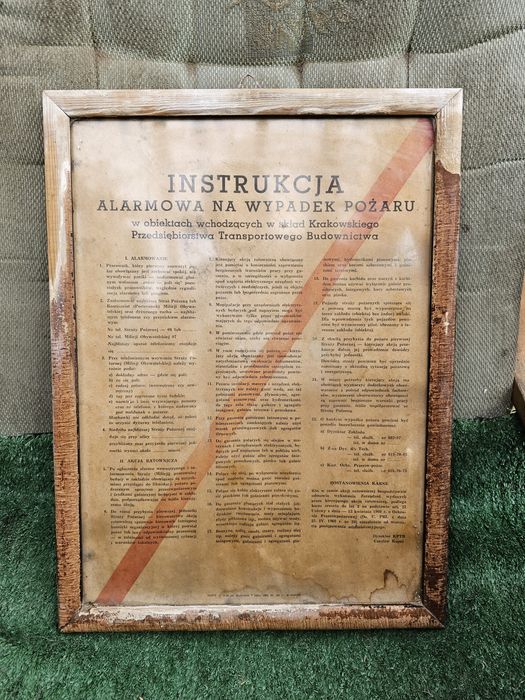 Instrukcja alarmowa w przypadku pożaru PRL