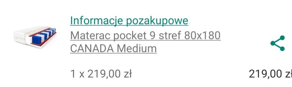 Materac  z pianki gruby
