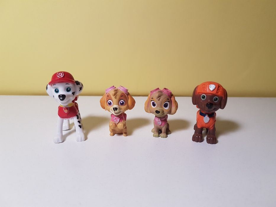 Psi Patrol Spin Master zestaw 6. PVC. Ślady użytkowania.