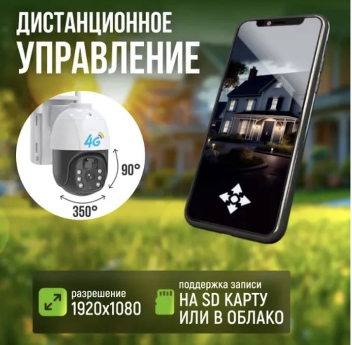 Камера 4g від сім картки ip ptz видеонаблюдения відеонагляду вулична