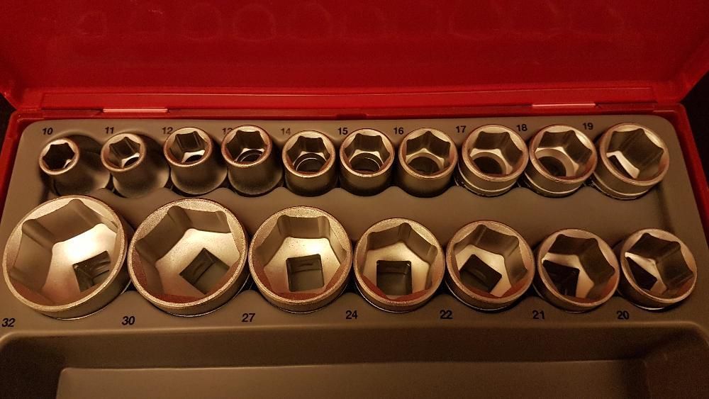 Tengtools Tool Set: 17-Piece 1/2" Socket Wrench Set (NEW)64552103794561124