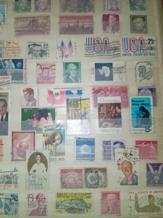 Álbum de selos eua outros países pode ter folhas sem selos