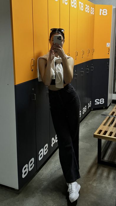 Прямі джинси чорні XS