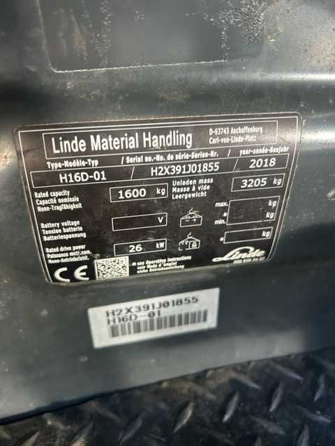 Wózek widłowy Linde H16 D 2018r. 5500 mh. UDT LEASING