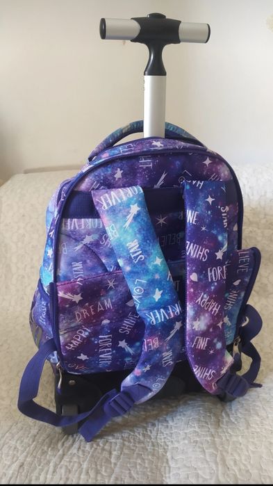 Plecak szkolny na kółkach, seria Kosmos, St.Right