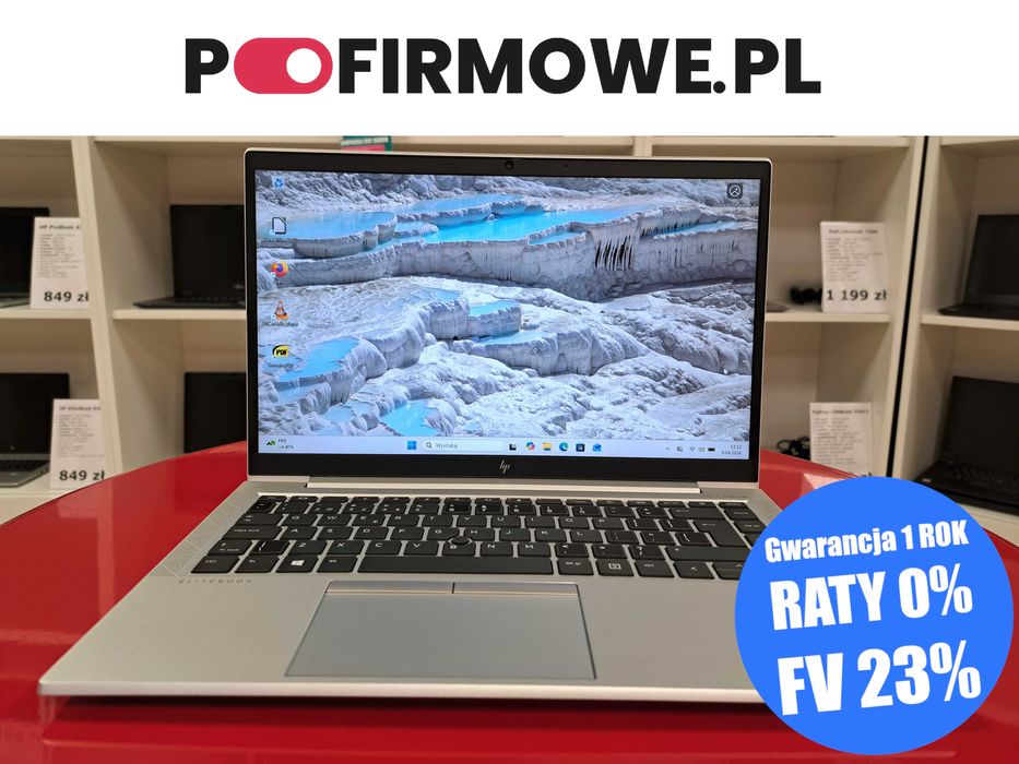 14" Jak Nowy Laptop HP Elitebook 845 G7 Ryzen 5 Pro 16GB/256SSD FullHD Win11 HDMI USB-C Gwarancja 12 misięcy