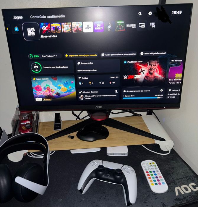 PS5 Slim Digital + Monitor Gaming AOC 24G4XE