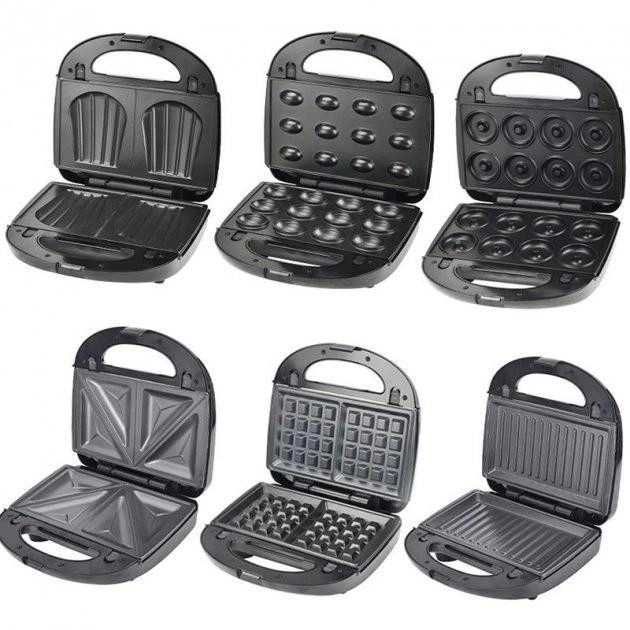 Мультимейкер, 6 В 1 Domotec вафельница, орешница сендвичница гриль