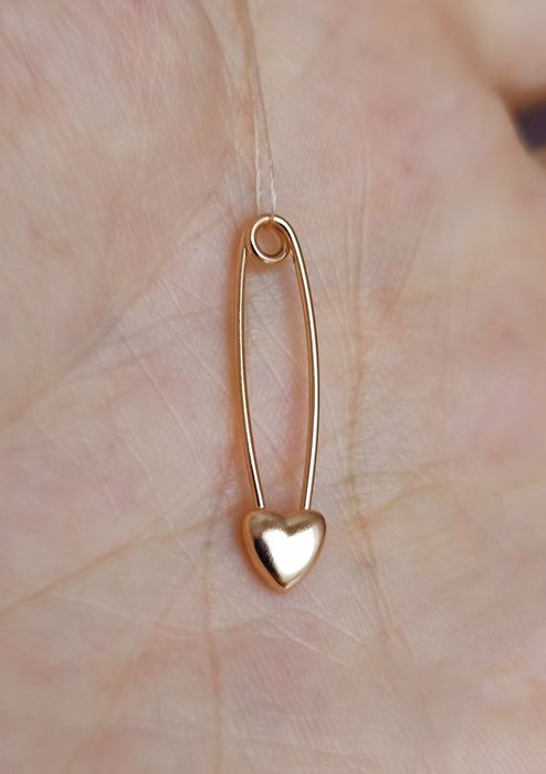 Отличный Новый Золотой Крестик , Булавочка , Подвеска Дева !