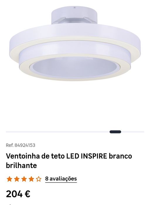 Candeeiro ventoinha led