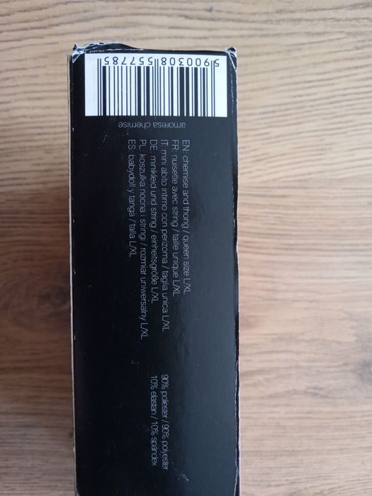 Koszulka ze stringami Obsessive Amoresa chemise biała L-XL