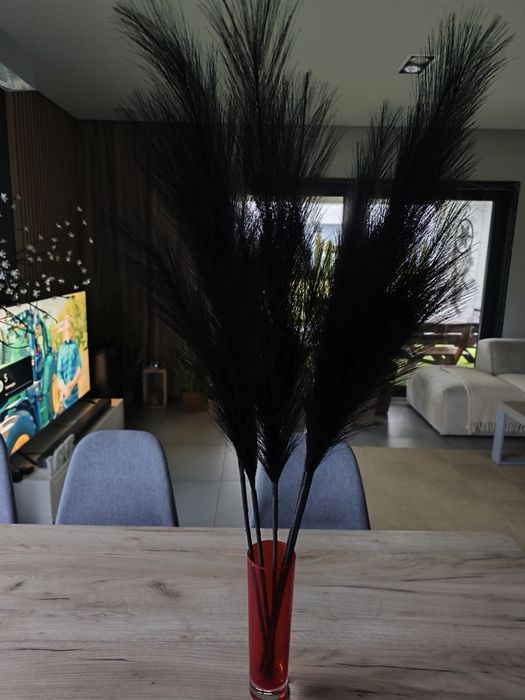 Czarne pióra 6 szt dekoracja 95cm