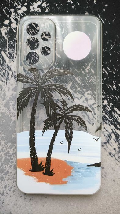 Чохол бампер Samsung A23 кейс прозорий літо пальми