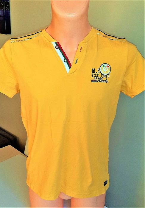 Casualowa Koszulka T-schirt Męski Brazylia Haft rozm. L