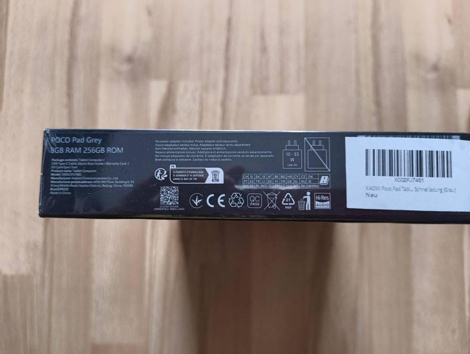 Планшет POCO Pad 8/256GB Gray