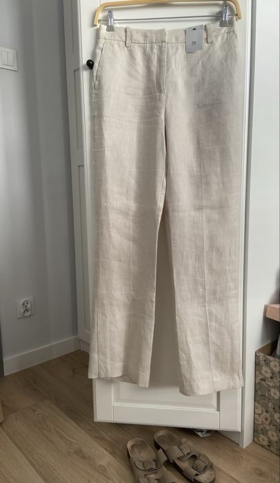 Spodnie lniane M gratis Top