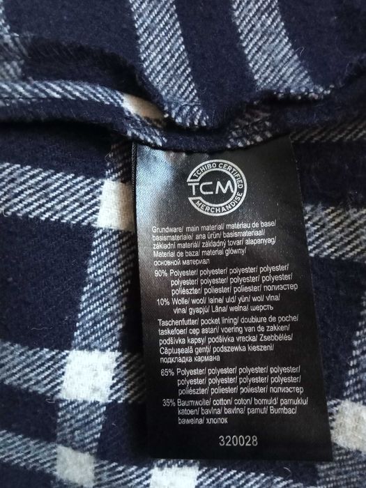 elegancki trencz w kratę-M-XL