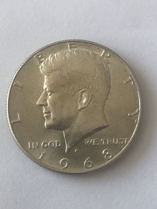 Half Dollar 1968 r. Srebro