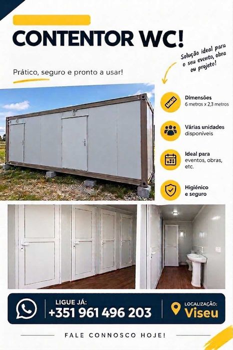 Contentores [Escritório, Wc publico) NOVOS