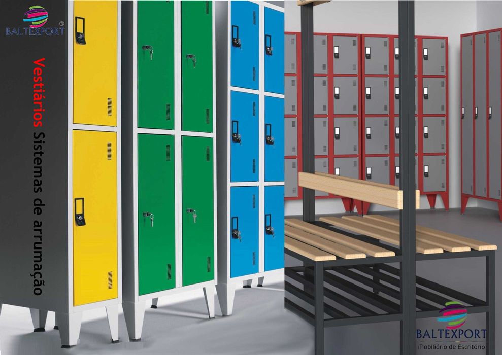 Armários Vestiários / Cacifos Metálicos / Bancos de Balneário /Cabides