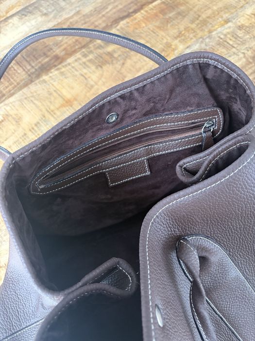 Brązowa torebka shopper skóra naturalna