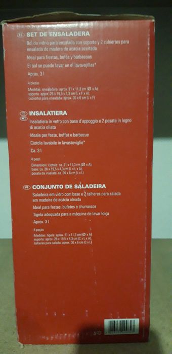 Conjunto de saladeira - Artigo NOVO e selado.