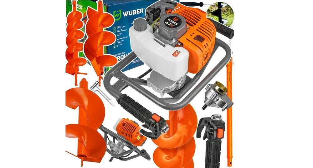 6,7 KM+Wiertła 10/20/30 WIERTNICA Spalinowa Do Ziemi Gleby PRZEDŁUŻKA